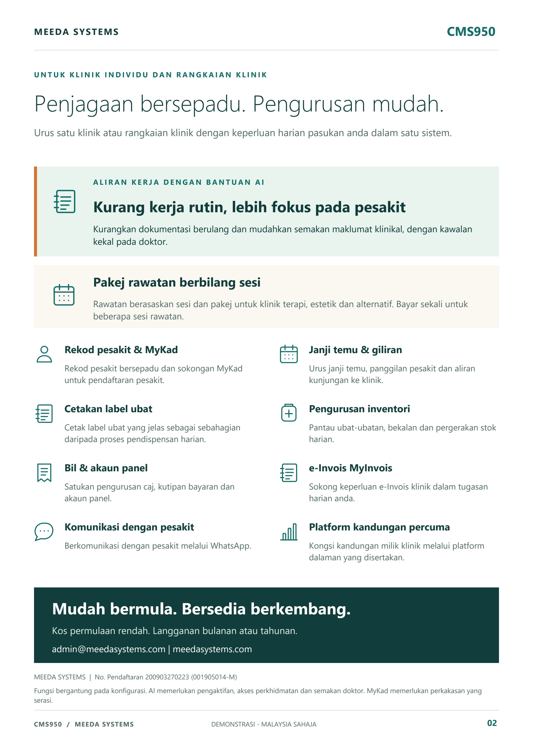 Brosur CMS950 — Halaman 2 daripada 2